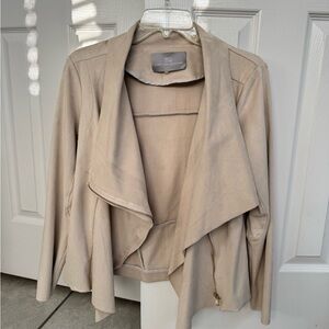 Soft light tan suede jacket